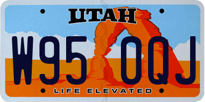 UT license plate W950QJ