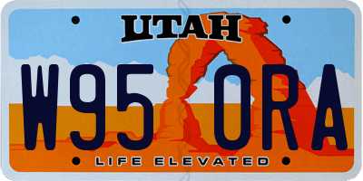 UT license plate W950RA