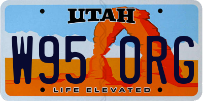 UT license plate W950RG
