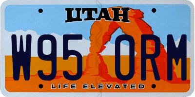 UT license plate W950RM