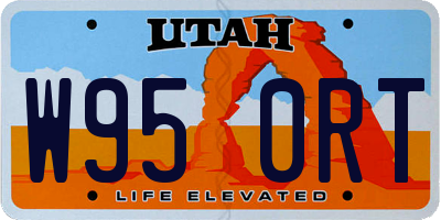 UT license plate W950RT