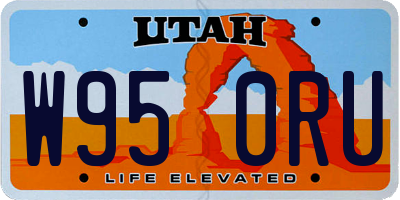 UT license plate W950RU