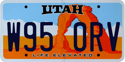 UT license plate W950RV