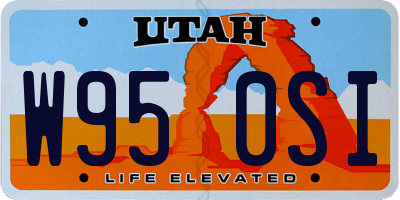 UT license plate W950SI