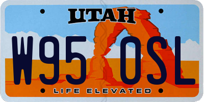 UT license plate W950SL