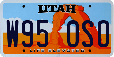 UT license plate W950SO