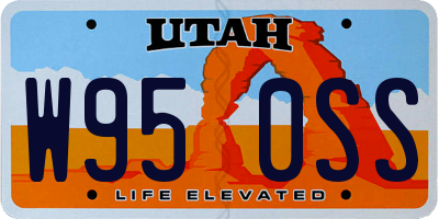 UT license plate W950SS