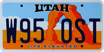 UT license plate W950ST