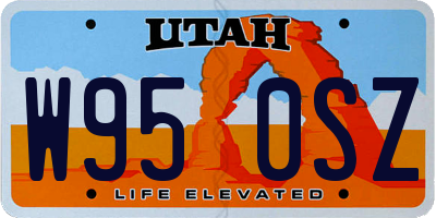 UT license plate W950SZ