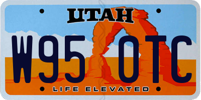 UT license plate W950TC