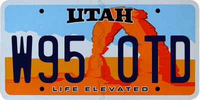 UT license plate W950TD