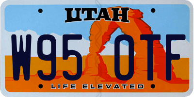 UT license plate W950TF