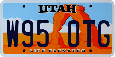 UT license plate W950TG