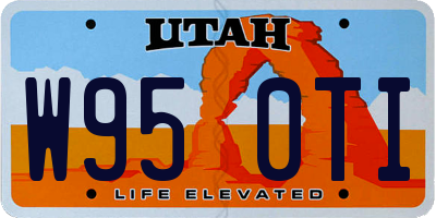 UT license plate W950TI