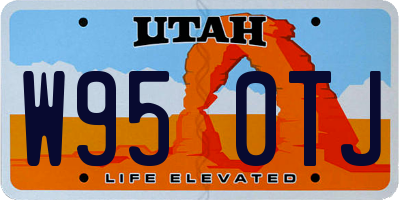 UT license plate W950TJ