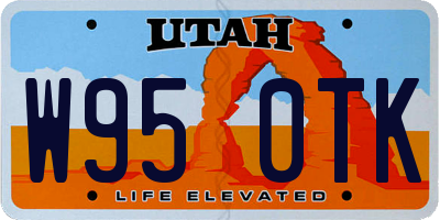 UT license plate W950TK