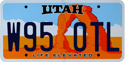 UT license plate W950TL