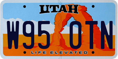 UT license plate W950TN