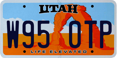 UT license plate W950TP