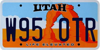 UT license plate W950TR