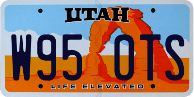 UT license plate W950TS