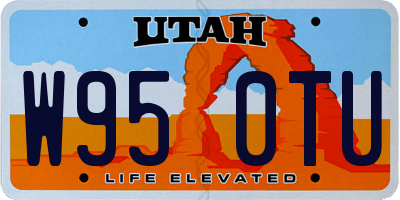 UT license plate W950TU