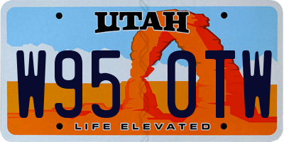 UT license plate W950TW