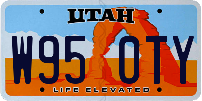 UT license plate W950TY