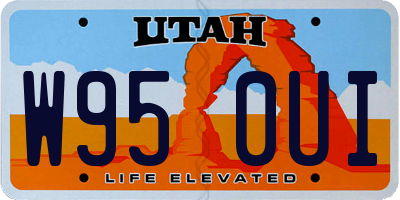 UT license plate W950UI