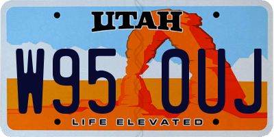 UT license plate W950UJ