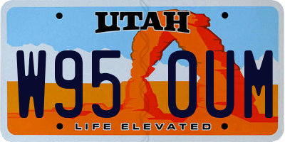 UT license plate W950UM