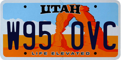 UT license plate W950VC