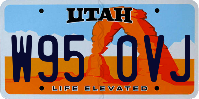 UT license plate W950VJ