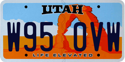 UT license plate W950VW