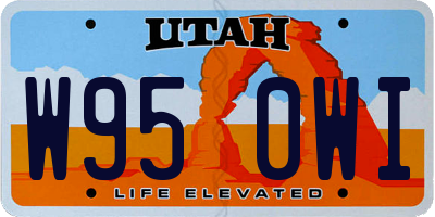 UT license plate W950WI