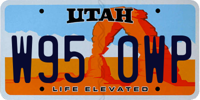 UT license plate W950WP
