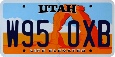 UT license plate W950XB