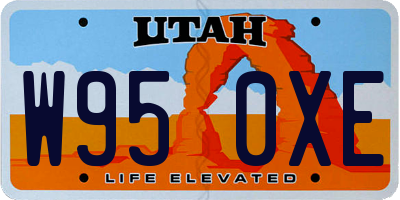 UT license plate W950XE