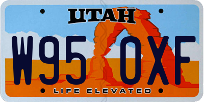 UT license plate W950XF