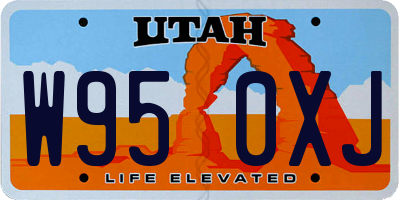 UT license plate W950XJ