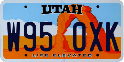 UT license plate W950XK