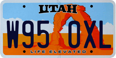 UT license plate W950XL