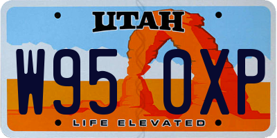 UT license plate W950XP