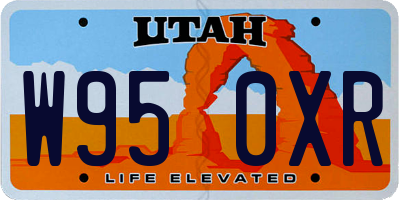UT license plate W950XR