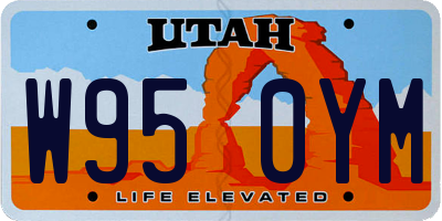 UT license plate W950YM