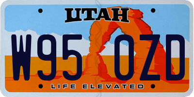 UT license plate W950ZD