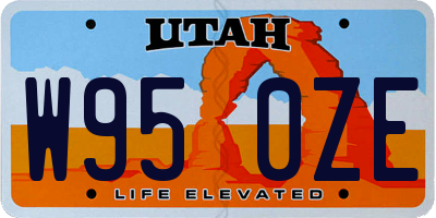 UT license plate W950ZE