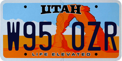 UT license plate W950ZR
