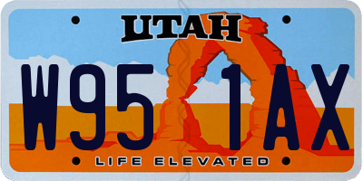 UT license plate W951AX
