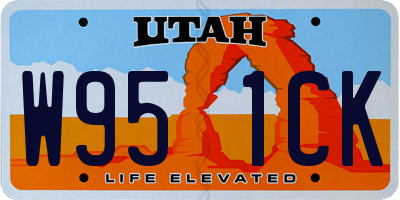 UT license plate W951CK